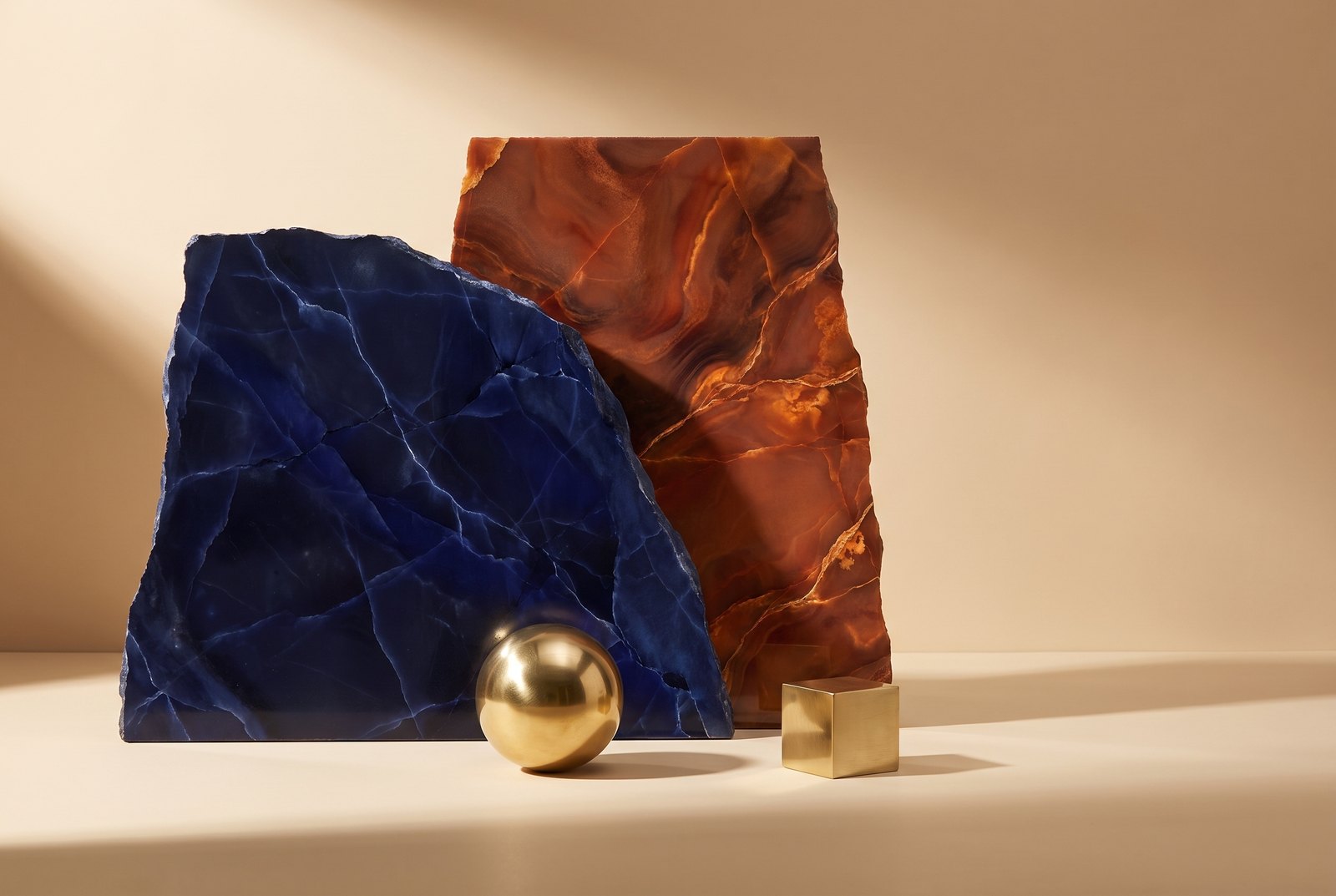 Marble and brass still life