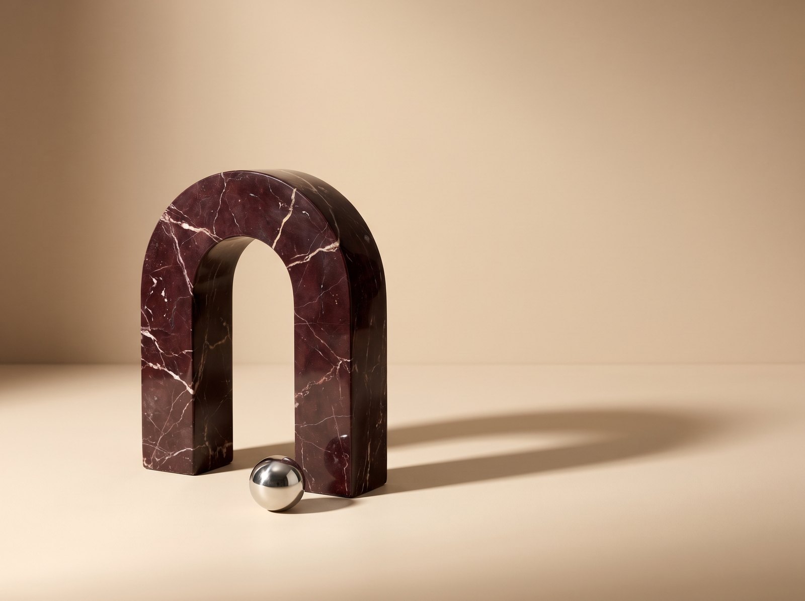 Oxblood marble arch