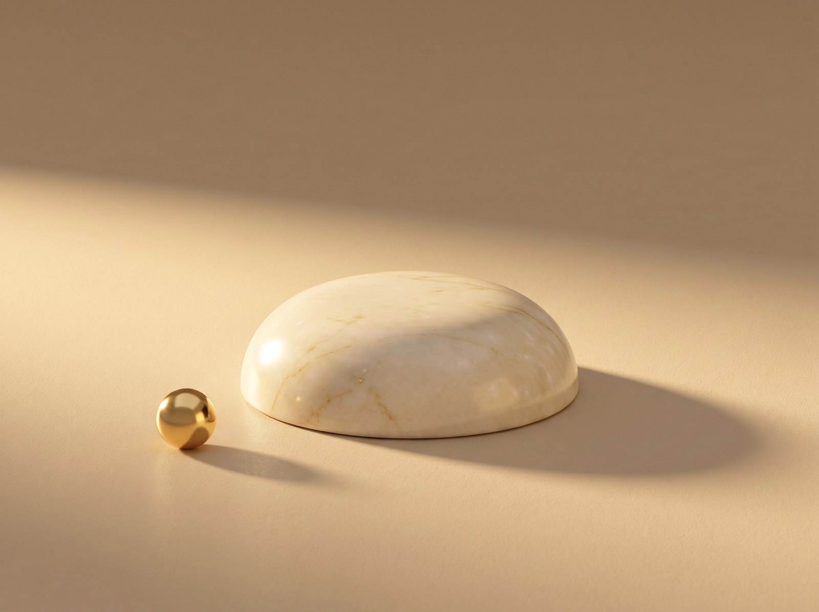 Champagne marble dome